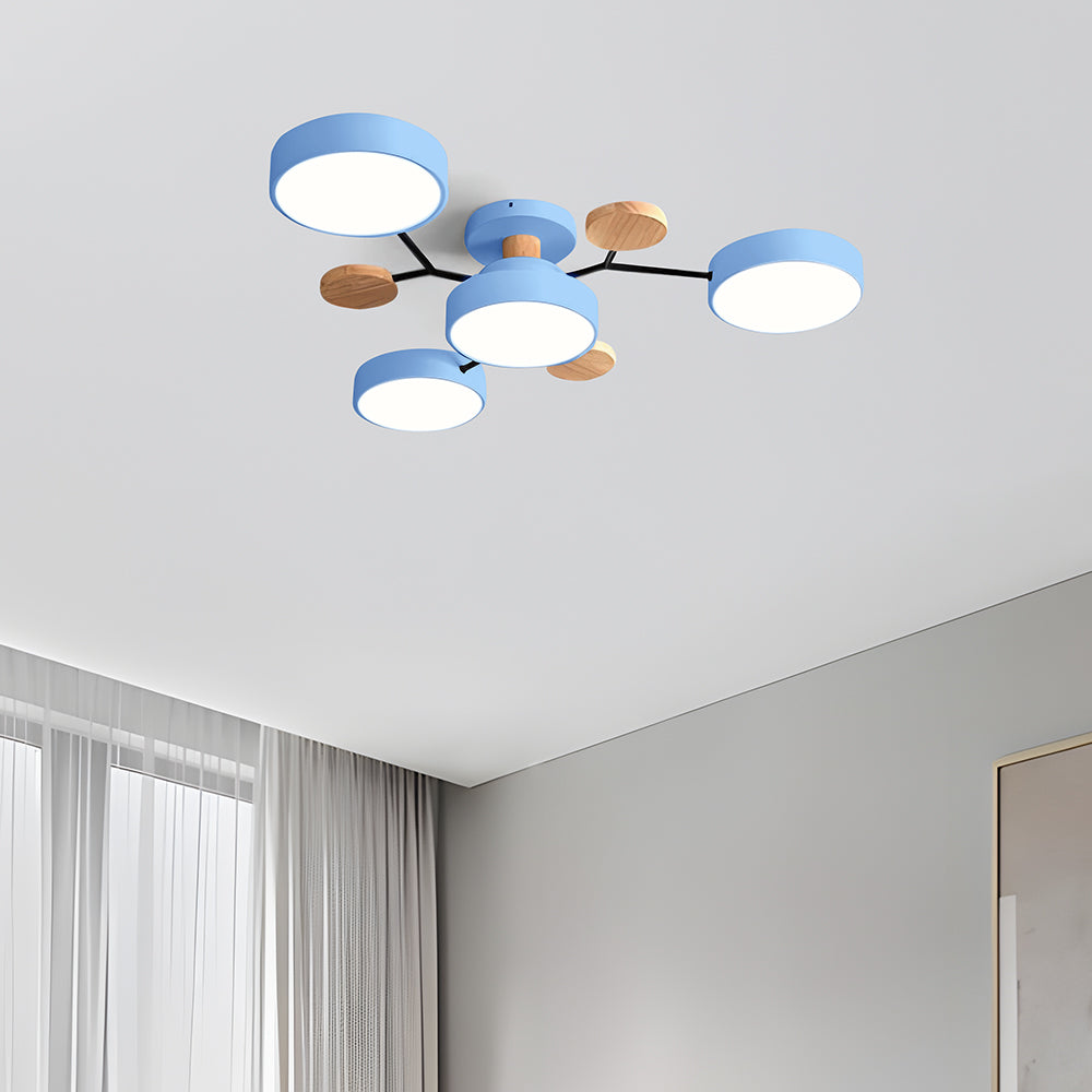 Minimalist LED Semi-Flush Ceiling Lights for Living Room