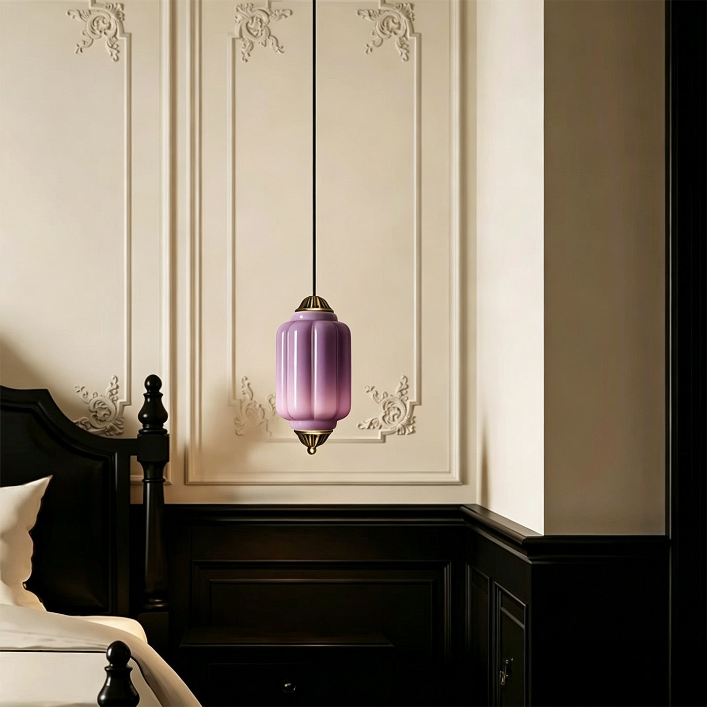 Modern Glass Light With Colored Glass Shade for Living Room