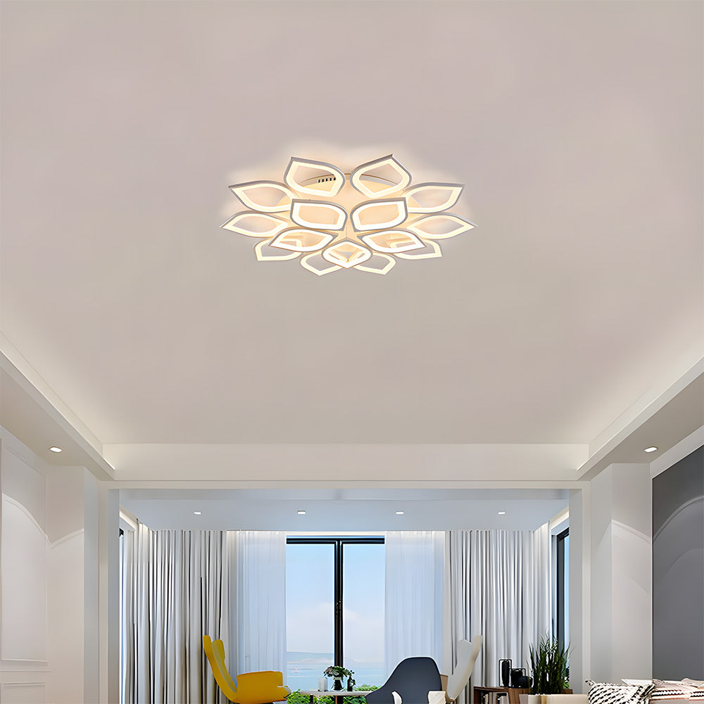 Nordic White Acrylic Shade LED Ceiling Light For Living Room