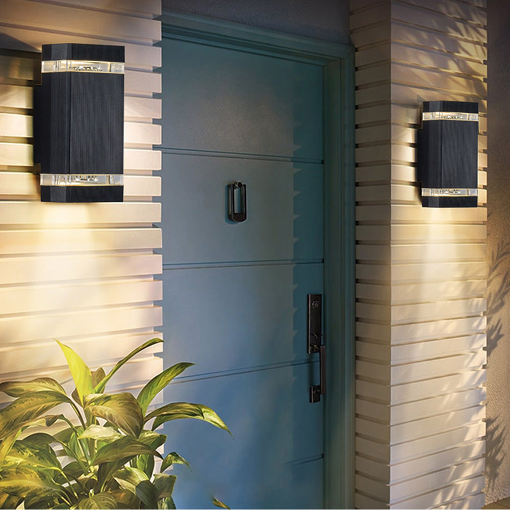 Modern Layered Outdoor Wall Lights with Optional PIR Sensor for Porch Patio