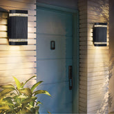 Modern Layered Outdoor Wall Lights with Optional PIR Sensor for Porch Patio