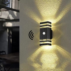 Modern Layered Outdoor Wall Lights with Optional PIR Sensor for Porch Patio