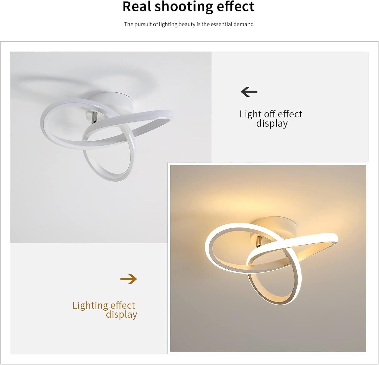 Set of 2 Modern LED Ceiling Lights for Hallway