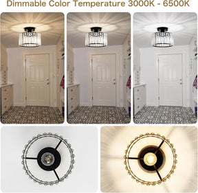 Luxury Crystal Semi-flush Mount Ceiling Light