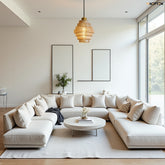 Antique Stripped Glass Brass Pendant Light