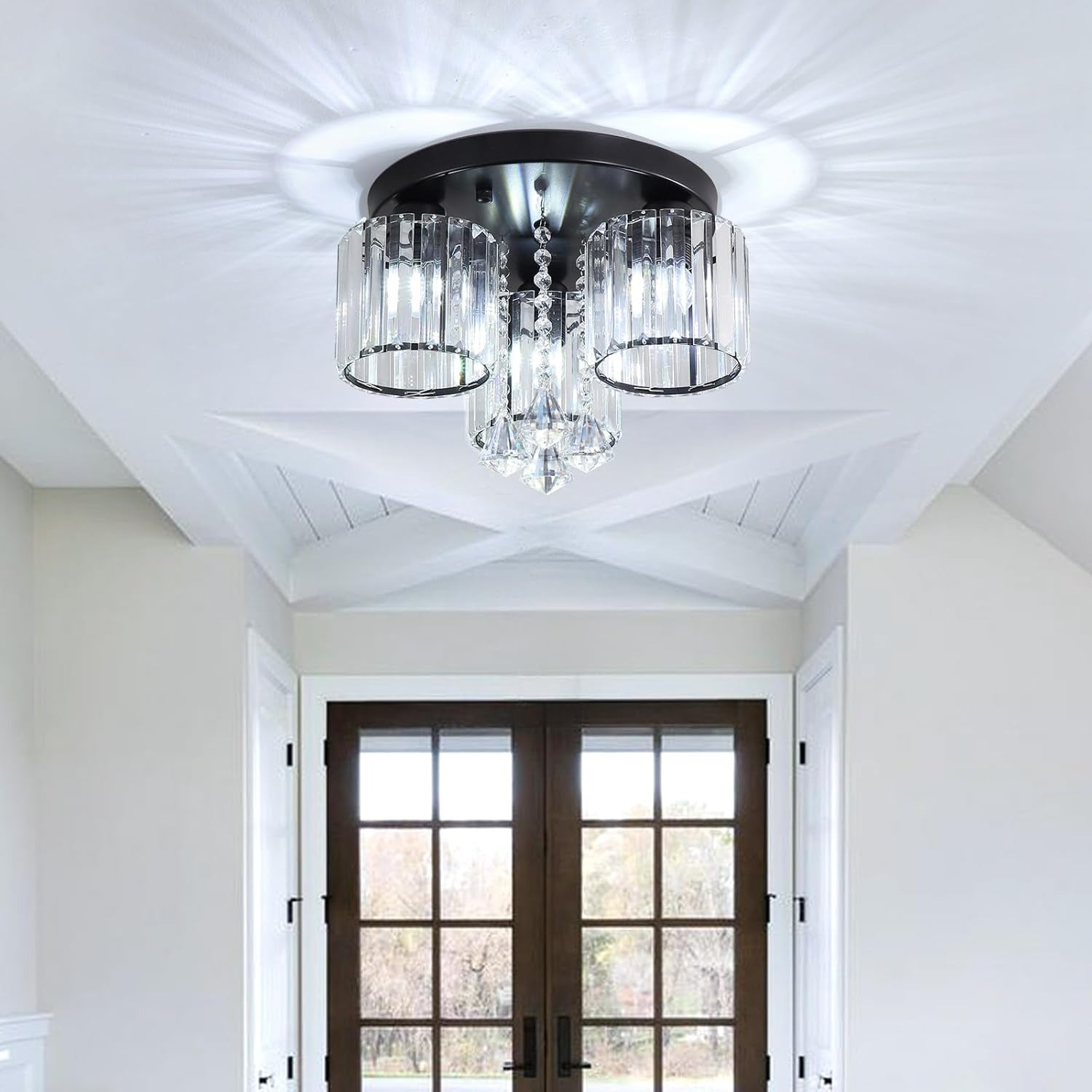 Modern Black Hallway Flush Ceiling Lights