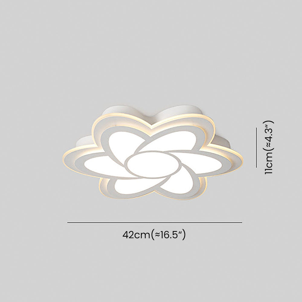 Minimalist Flower Acrylic White LED Ceiling Light