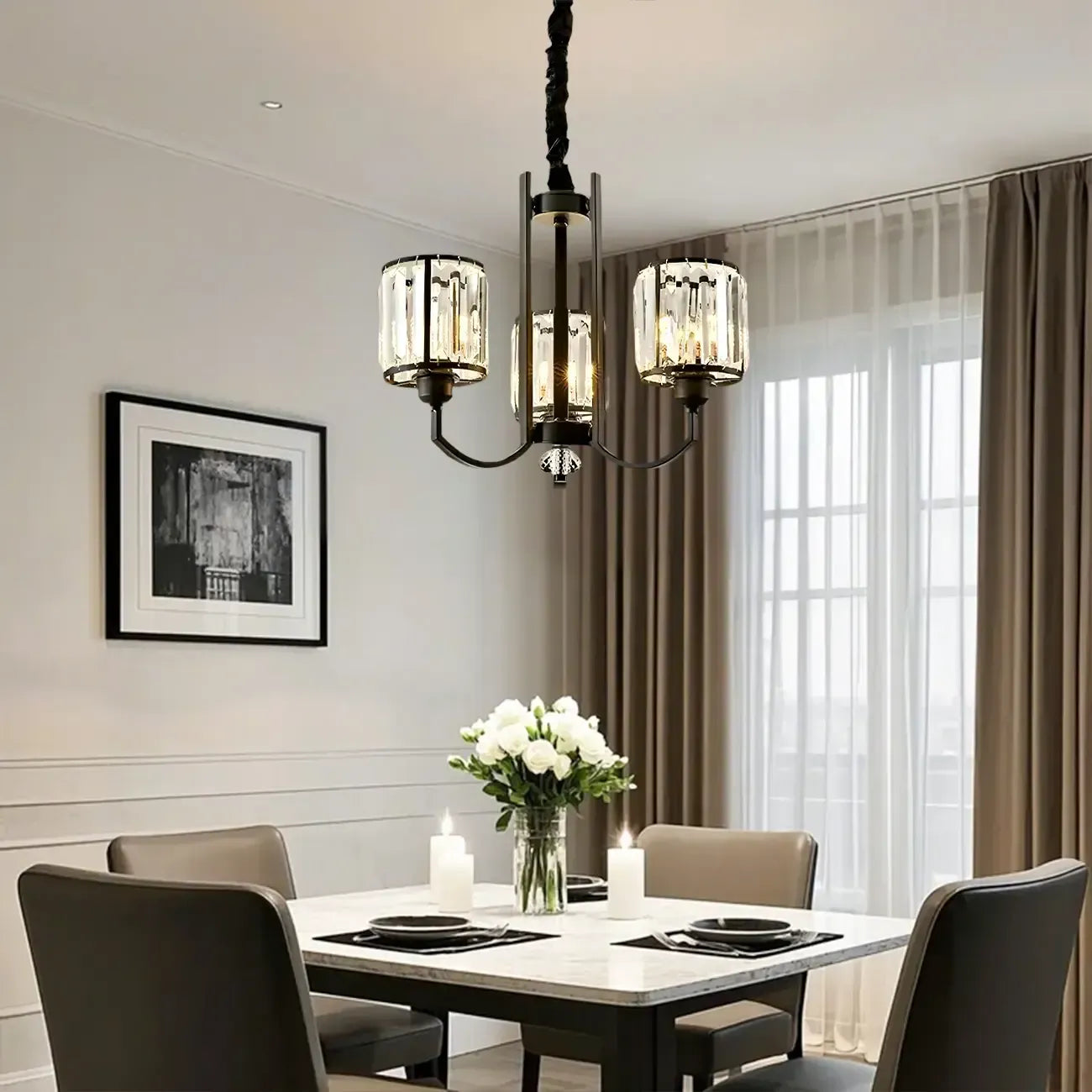 Gorgeous Chic Crystal Living Room Pendant Lights