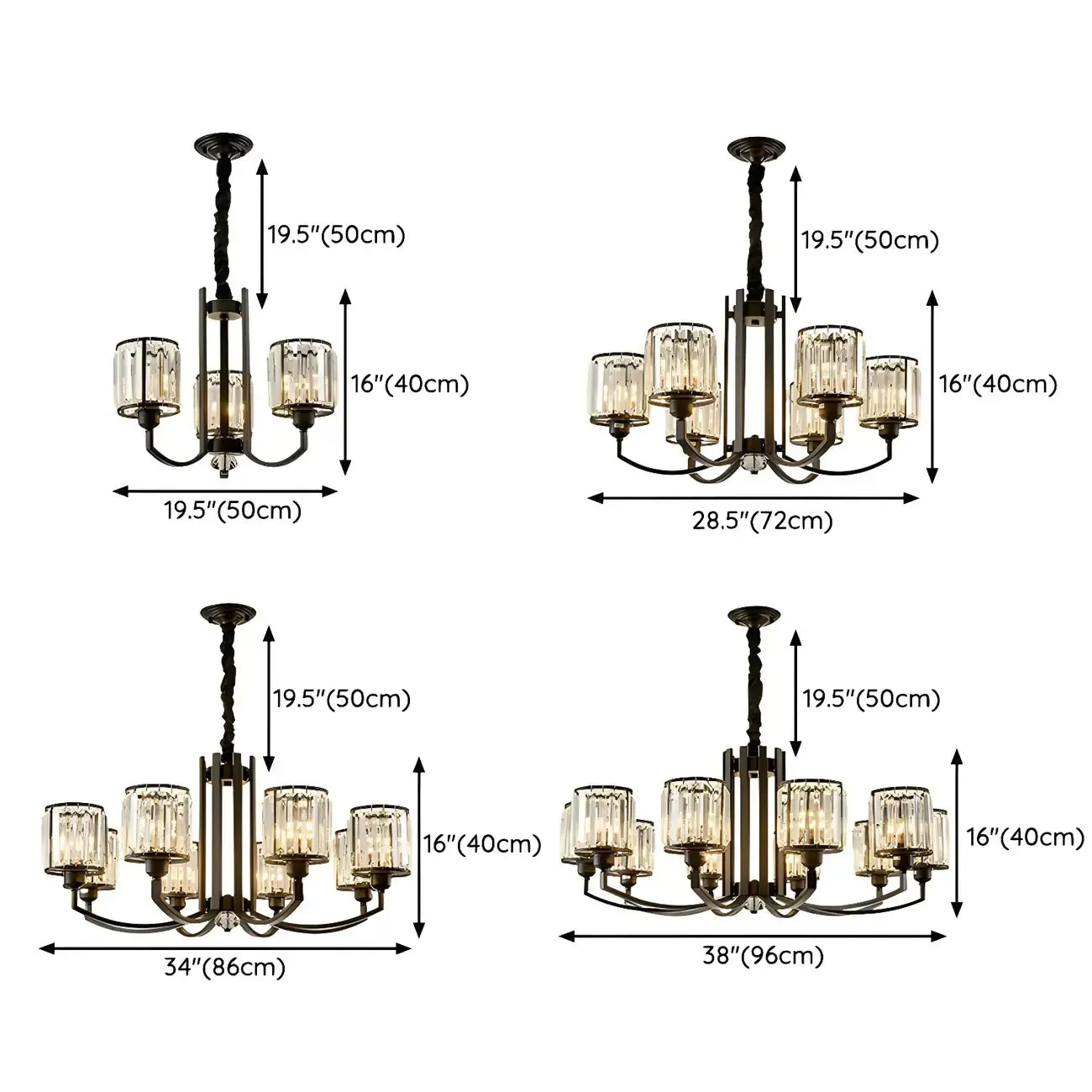Gorgeous Chic Crystal Living Room Pendant Lights
