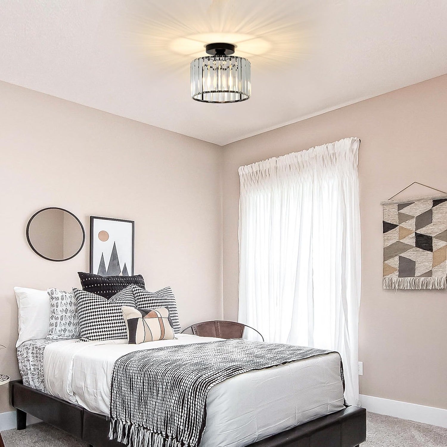 Luna Crystal Drum Ceiling Light