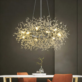 Modern Luxury Crystal Ring Chandelier for Living Room Dining Room