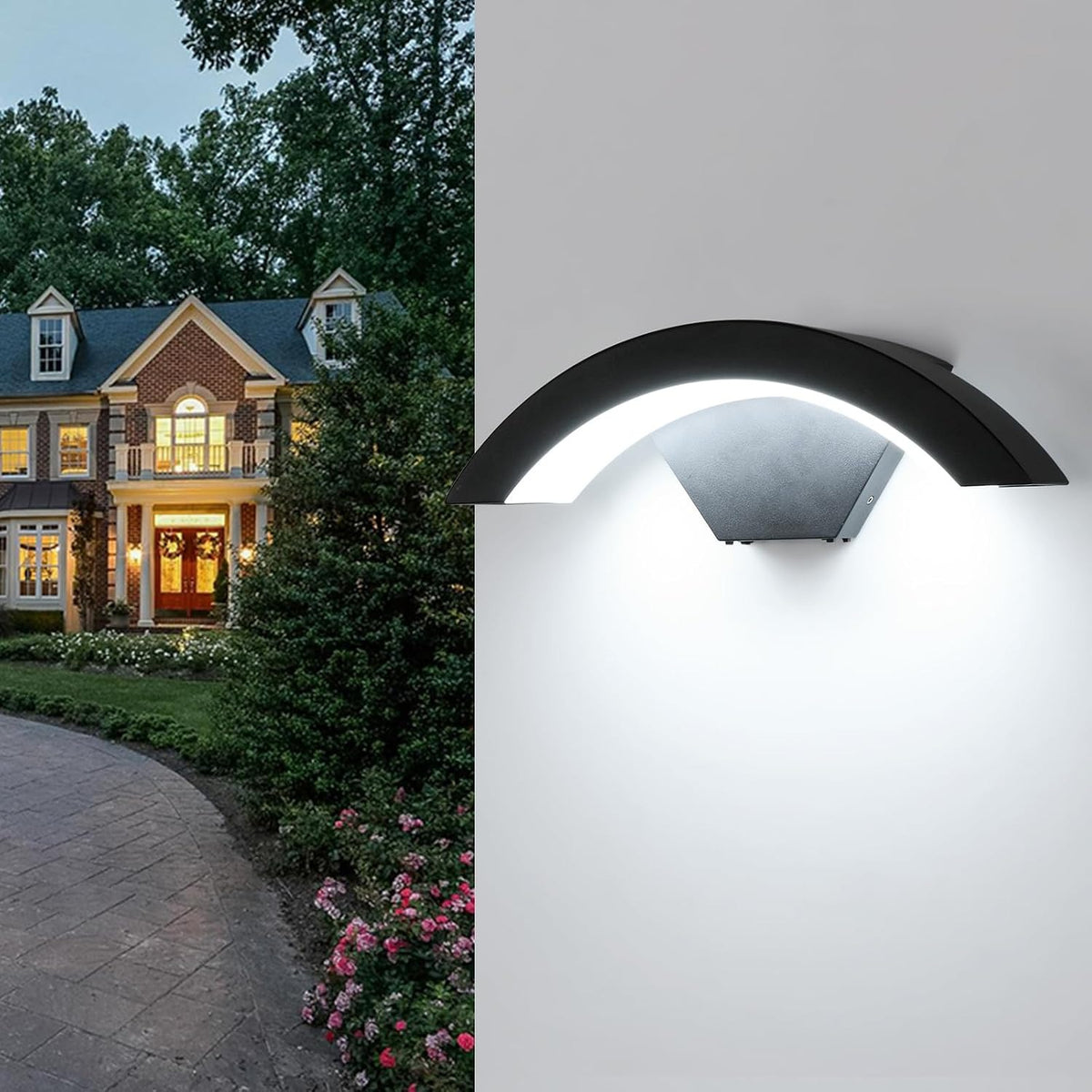 Atlas Curved LED Outdoor Wall Light