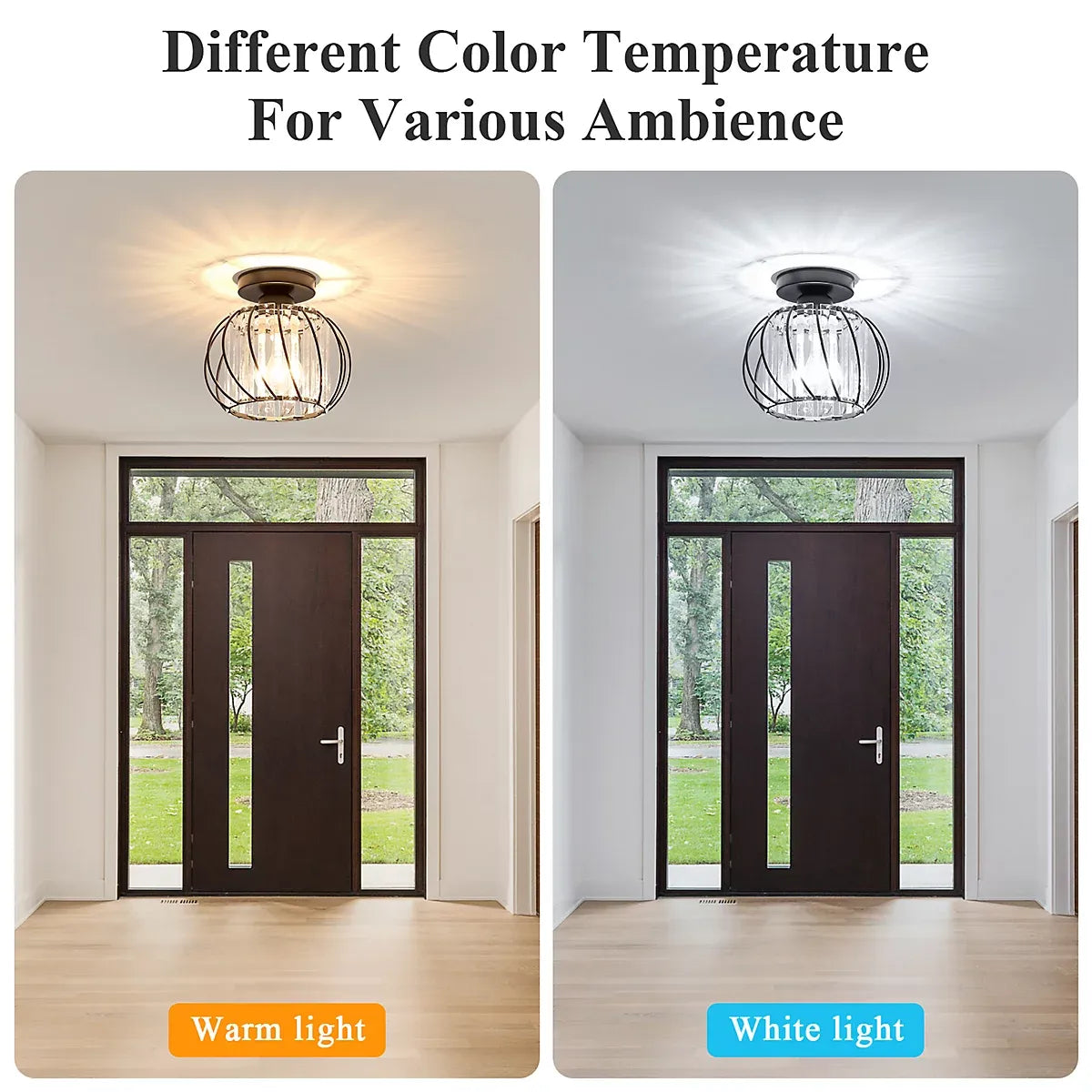 Luna Crystal Cage Ceiling Light