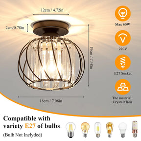 Luna Crystal Cage Ceiling Light