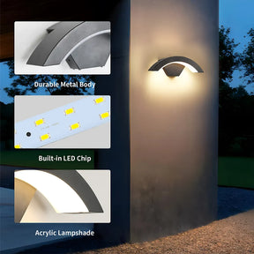 Atlas Curved LED Outdoor Wall Light