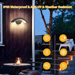 Atlas Curved LED Outdoor Wall Light