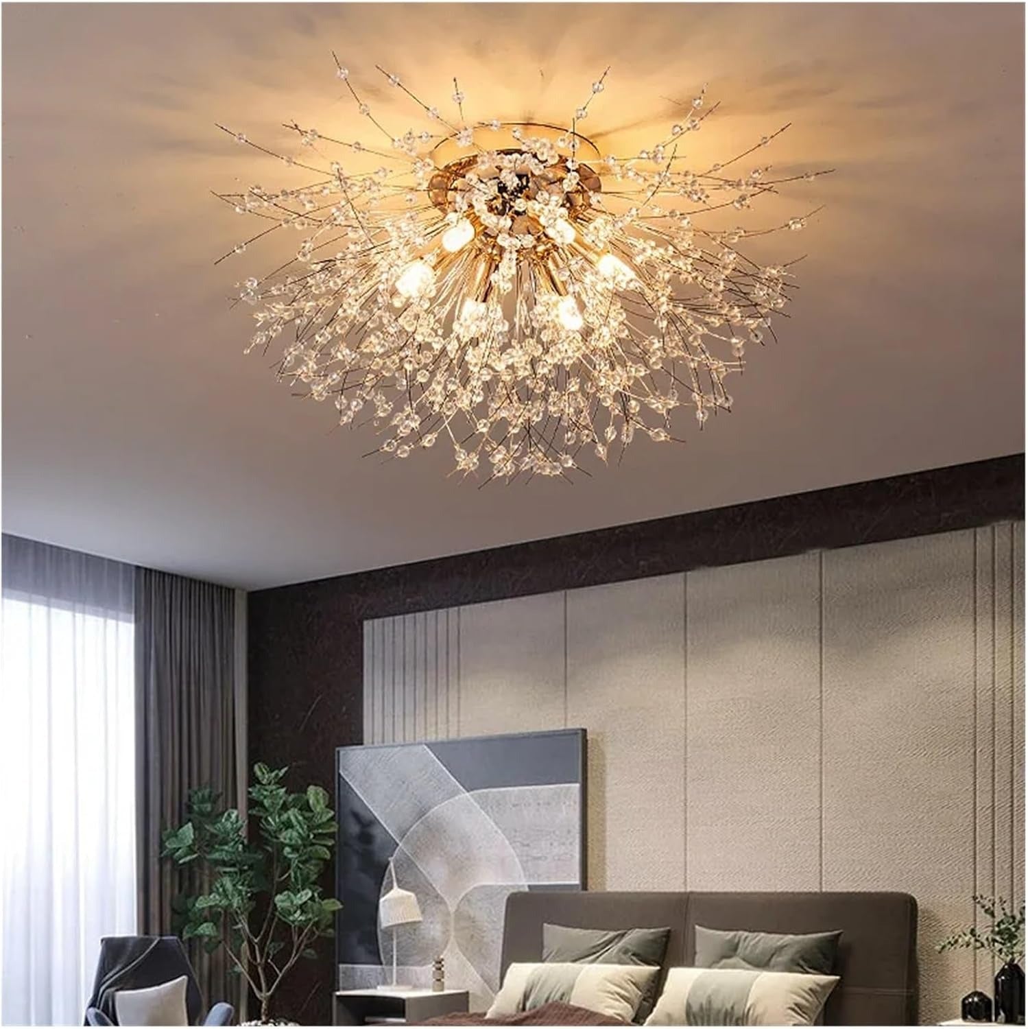 Aura Crystal Dandelion Ceiling Light