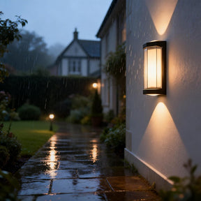 LED Waterproof Up and Down Black Outdoor Wall Lighting