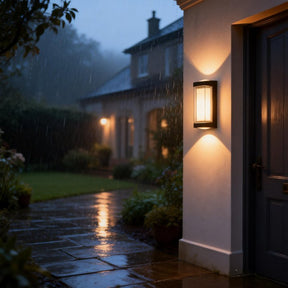 LED Waterproof Up and Down Black Outdoor Wall Lighting