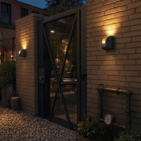 Semicircular Aluminium Acrylic LED Outdoor Wall Lights for Patio Yard
