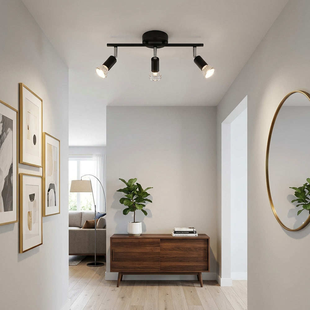 Modern Iron Multi-Lights Track Ceiling Light for Kitchen Bedroom