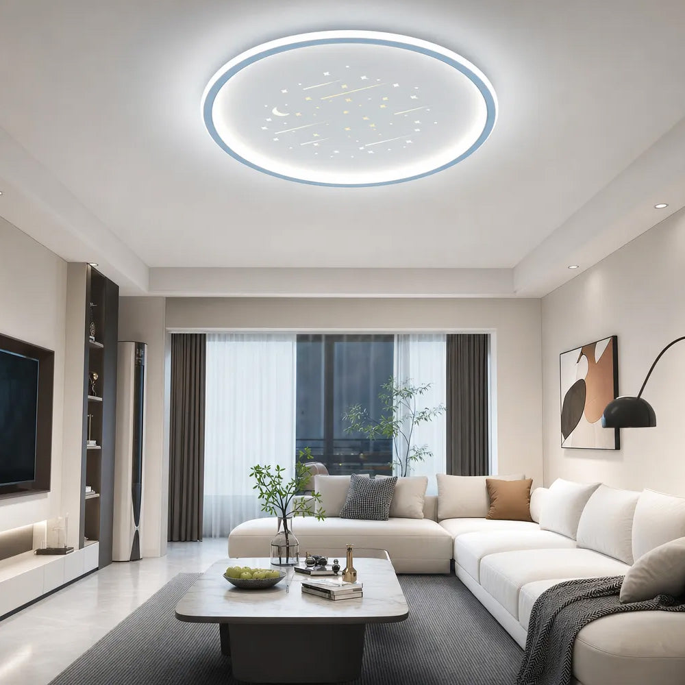 Starry Flush Iron Acrylic LED Ceiling Light for Bedroom