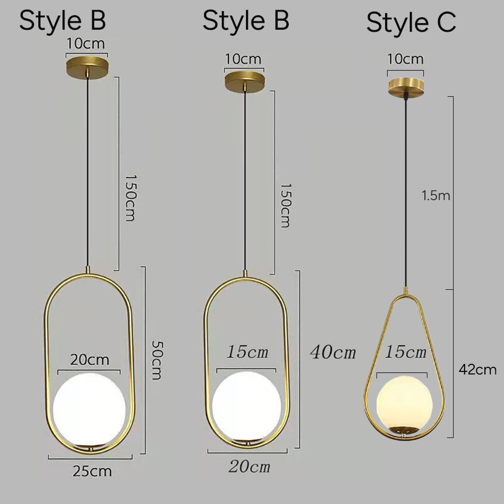 Nordic Luxury Glass Pendant Lights for Kitchen Island Dining Room