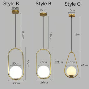 Nordic Luxury Glass Pendant Lights for Kitchen Island Dining Room