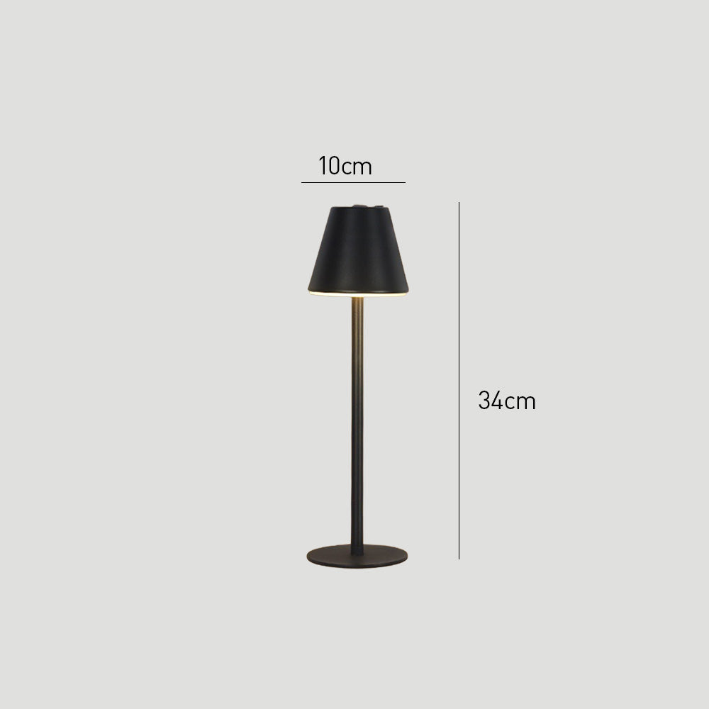 Tall-Stem Mushroom Acrylic Rechargeable Touch Control Table Lamp for Bedroom