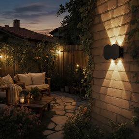 Modern Circular Aluminium LED Outdoor Wall Lights for Garage