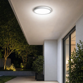 IP65 Round Slim Flush Plastic&PC LED Outdoor Ceiling Light for Patio