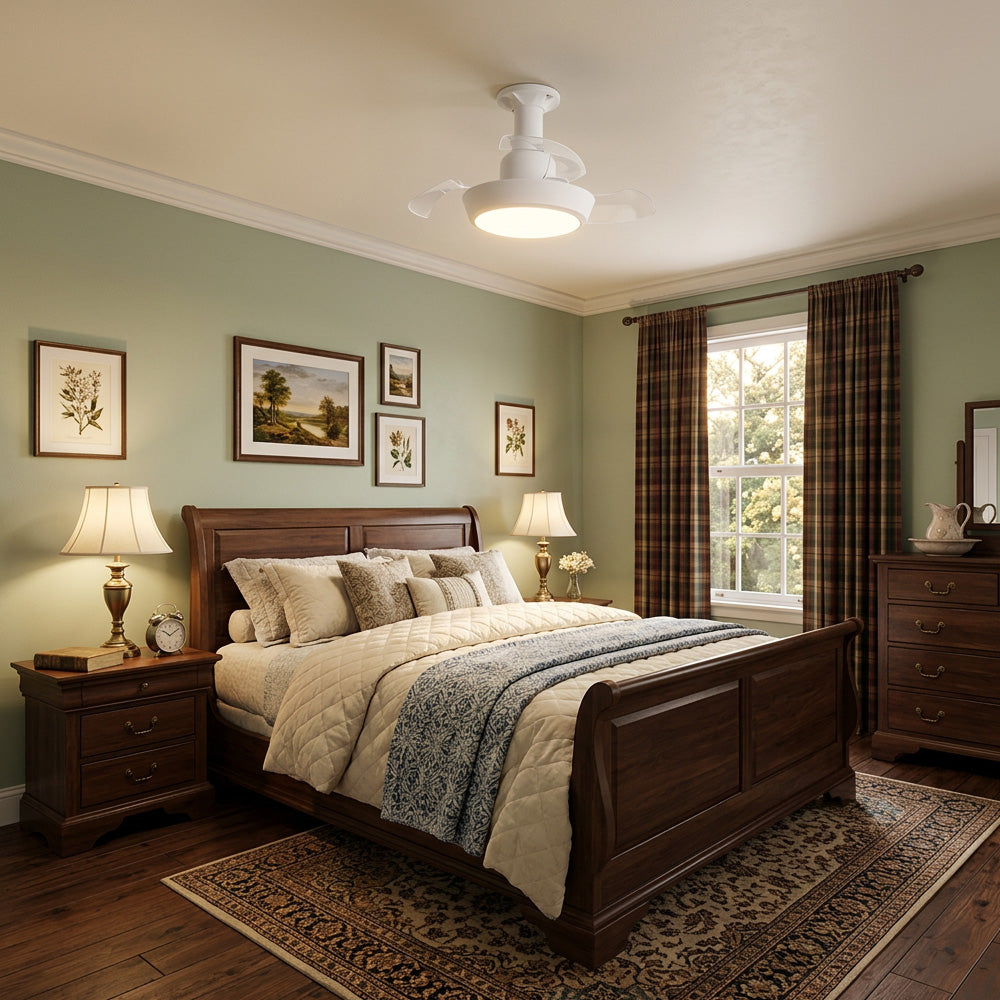 Minimalist 3-Blade Ceiling Fan with Lights for Dormitory Bedroom