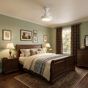 Minimalist 3-Blade Ceiling Fan with Lights for Dormitory Bedroom