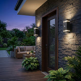 Modern Layered Outdoor Wall Lights with Optional PIR Sensor for Porch Patio
