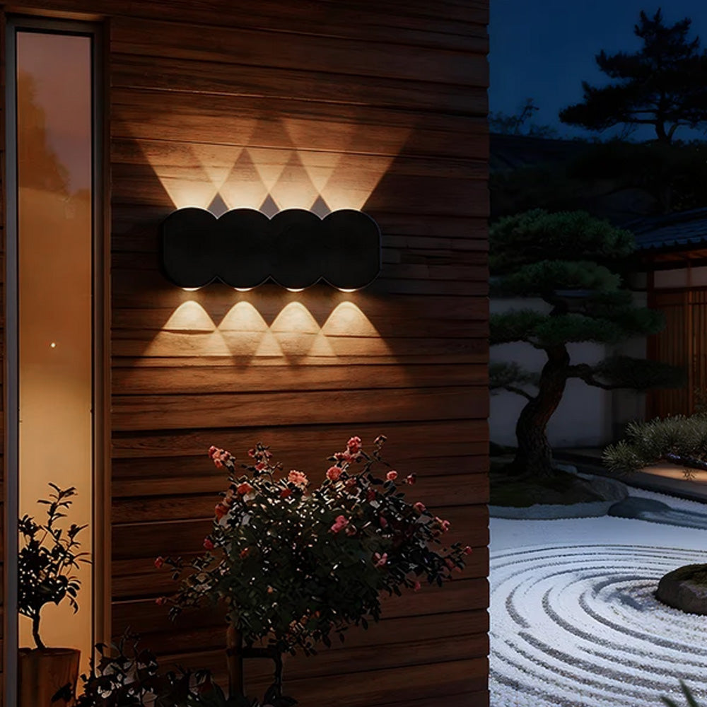 Modern Circular Aluminium LED Outdoor Wall Lights for Garage
