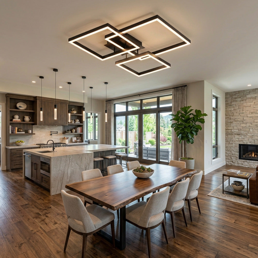 Modern Minimalist Acrylic Flush Mount Ceiling Light for Living Room Bedroom