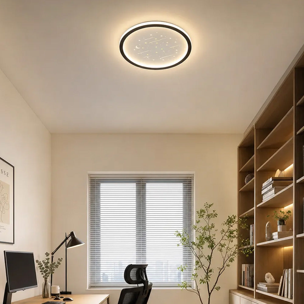 Starry Flush Iron Acrylic LED Ceiling Light for Bedroom