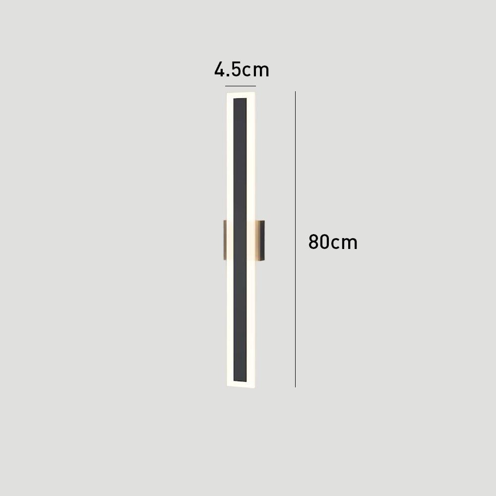IP65 Linear Vertical Black Hardware Acrylic LED Wall Lights for Hallway