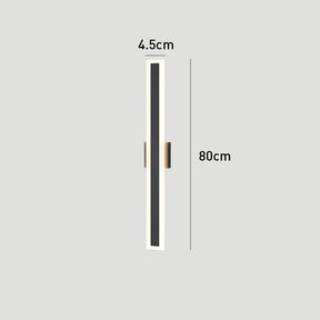 IP65 Linear Vertical Black Hardware Acrylic LED Wall Lights for Hallway