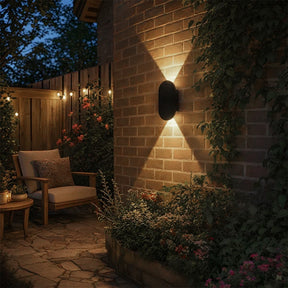 Modern Circular Aluminium LED Outdoor Wall Lights for Garage