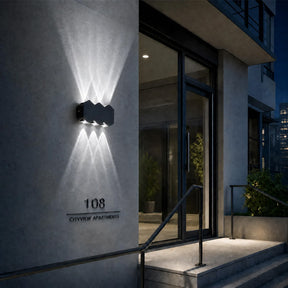 Modern Shield Shape Aluminium LED Outdoor Wall Lights for Yard Patio