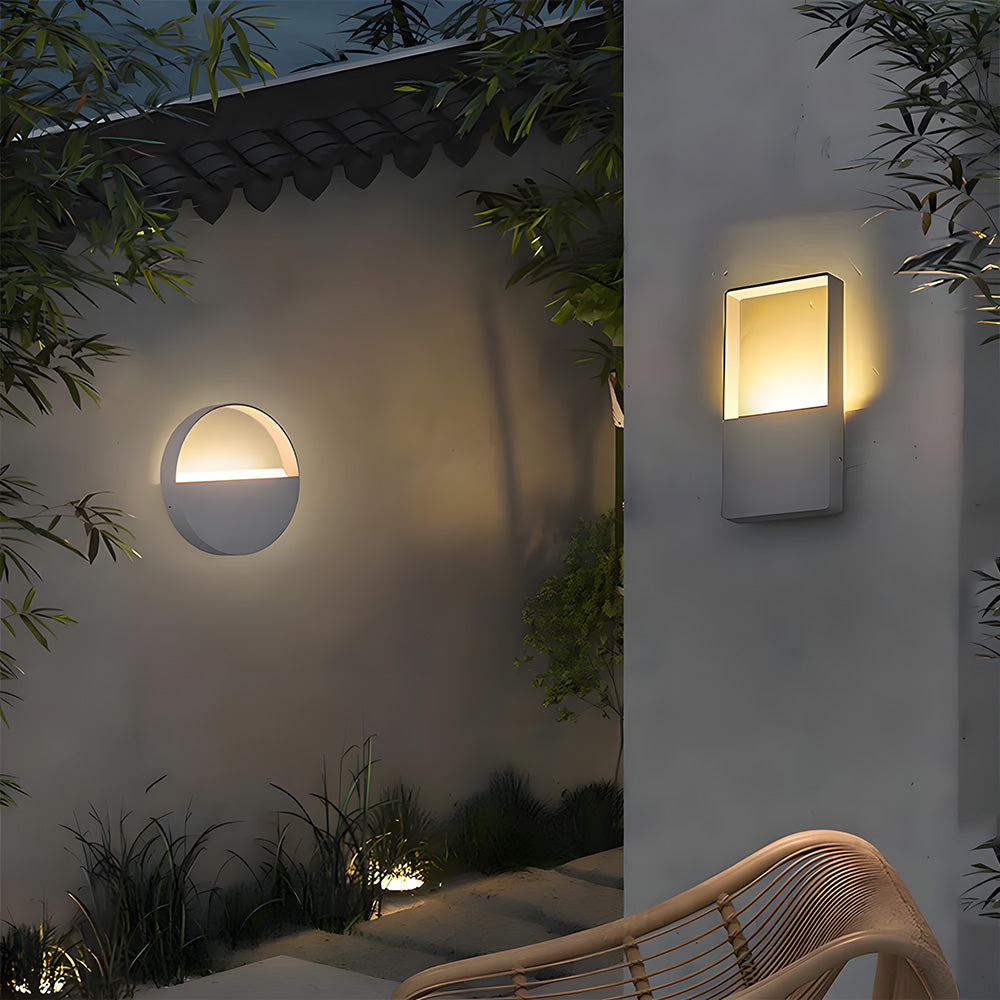 IP65 Aluminium Glass LED Outdoor Garden Wall Lights