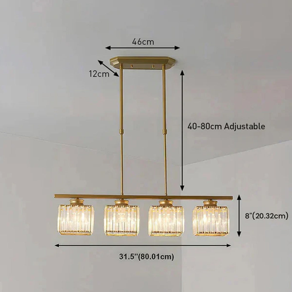 Nordic Multi-Head Designer Long Glass Island Lamps