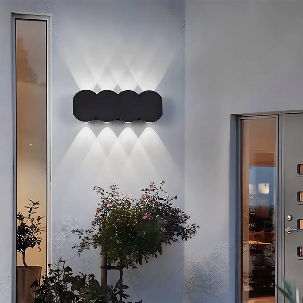 Modern Circular Aluminium LED Outdoor Wall Lights for Garage