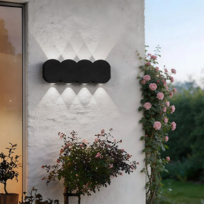 Modern Circular Aluminium LED Outdoor Wall Lights for Garage