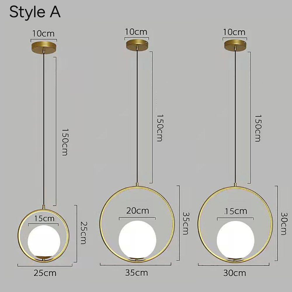 Nordic Luxury Glass Pendant Lights for Kitchen Island Dining Room