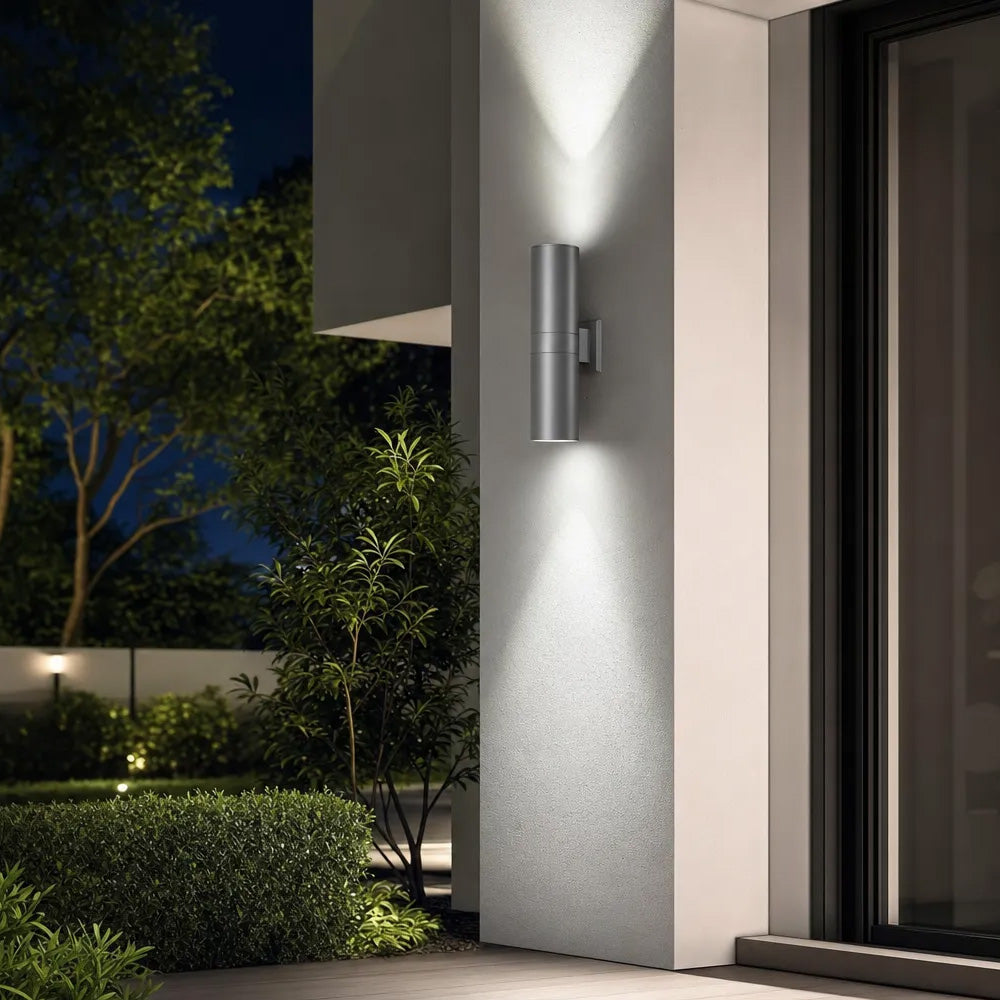 IP65 Cylindrical Aluminium Led Outdoor Wall Lights For Garden Exterior