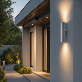 IP65 Cylindrical Aluminium Led Outdoor Wall Lights For Garden Exterior