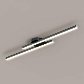 Modern Aluminum Long Strip Semi Flush Mount LED Ceiling Light For Living Room