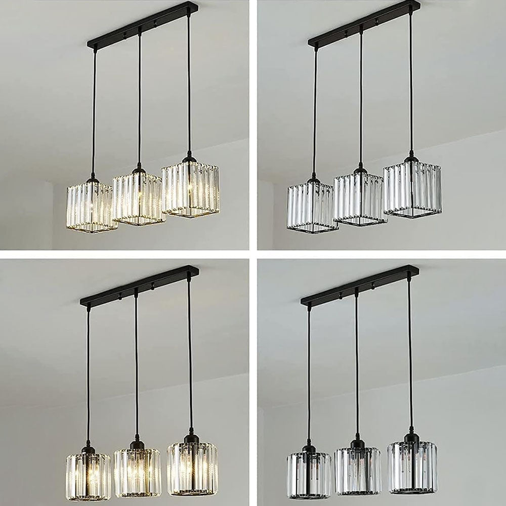 Simple Multi-Head Designer Crystal Kitchen Island Lamps